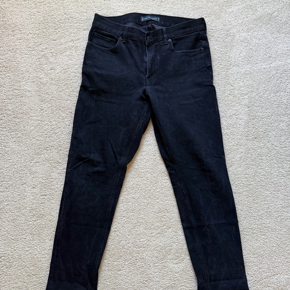 Everlane Slim 4-Way Stretch Organic Jeans - 32x32, Black